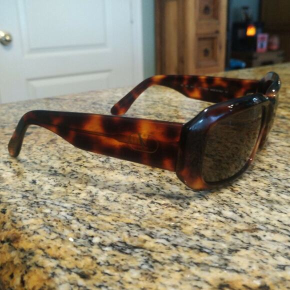 VALENTINO Tortoise Brown Gold Sunglasses Square Made in Italy - Picture 4 of 10